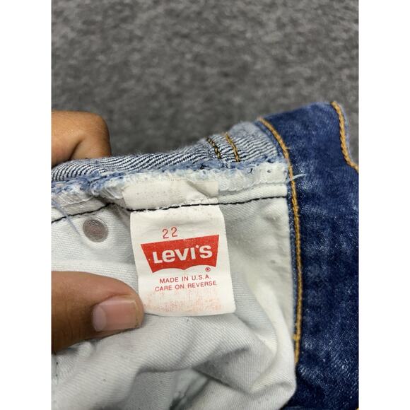 Vintage 80s Levi 19505-0214 Made in USA Classic Jeans Women Size 22 Dark Wash - Picture 5 of 7